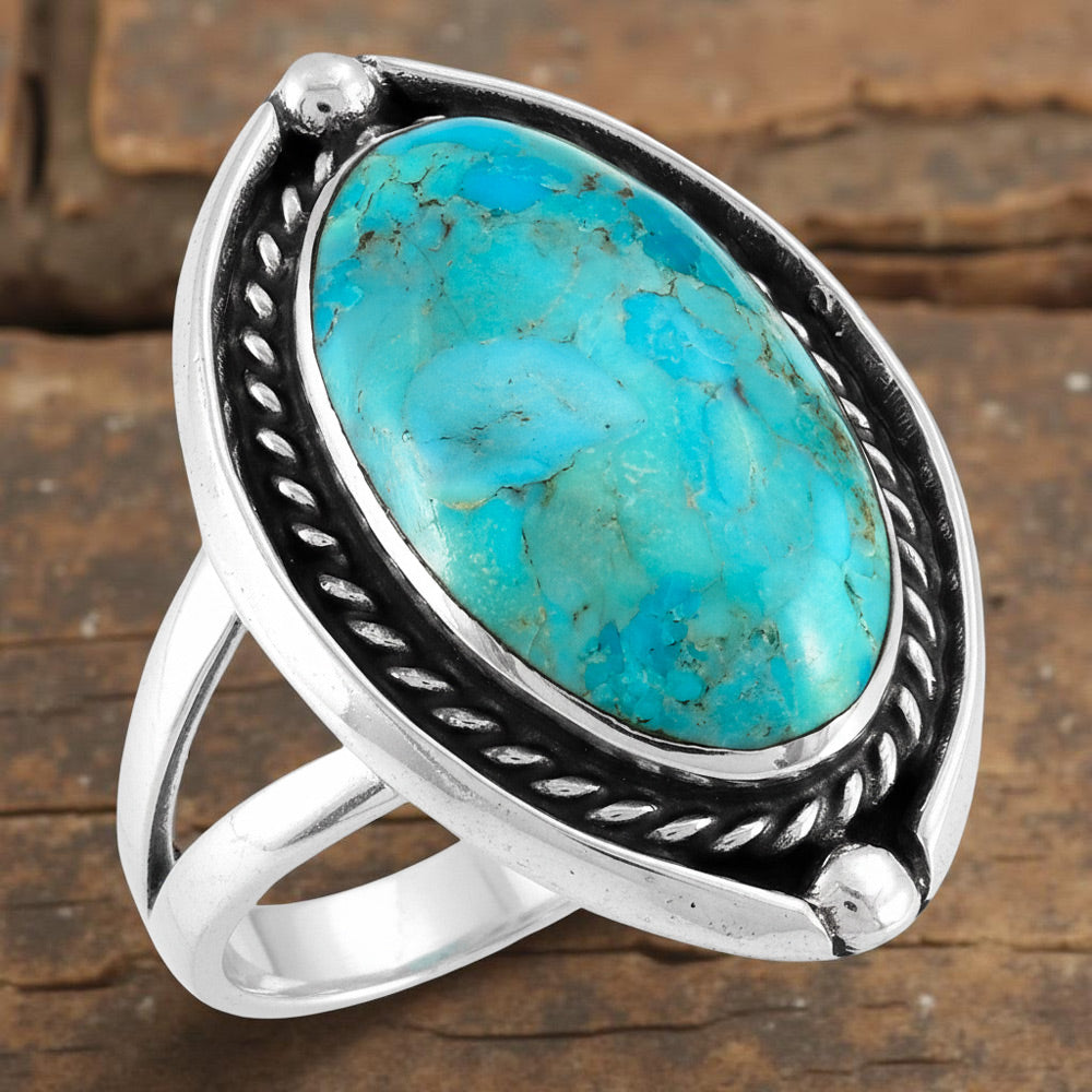 Turquoise Ring Sterling Silver R2584-C75