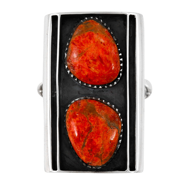 Coral Ring Sterling Silver R2585-C74