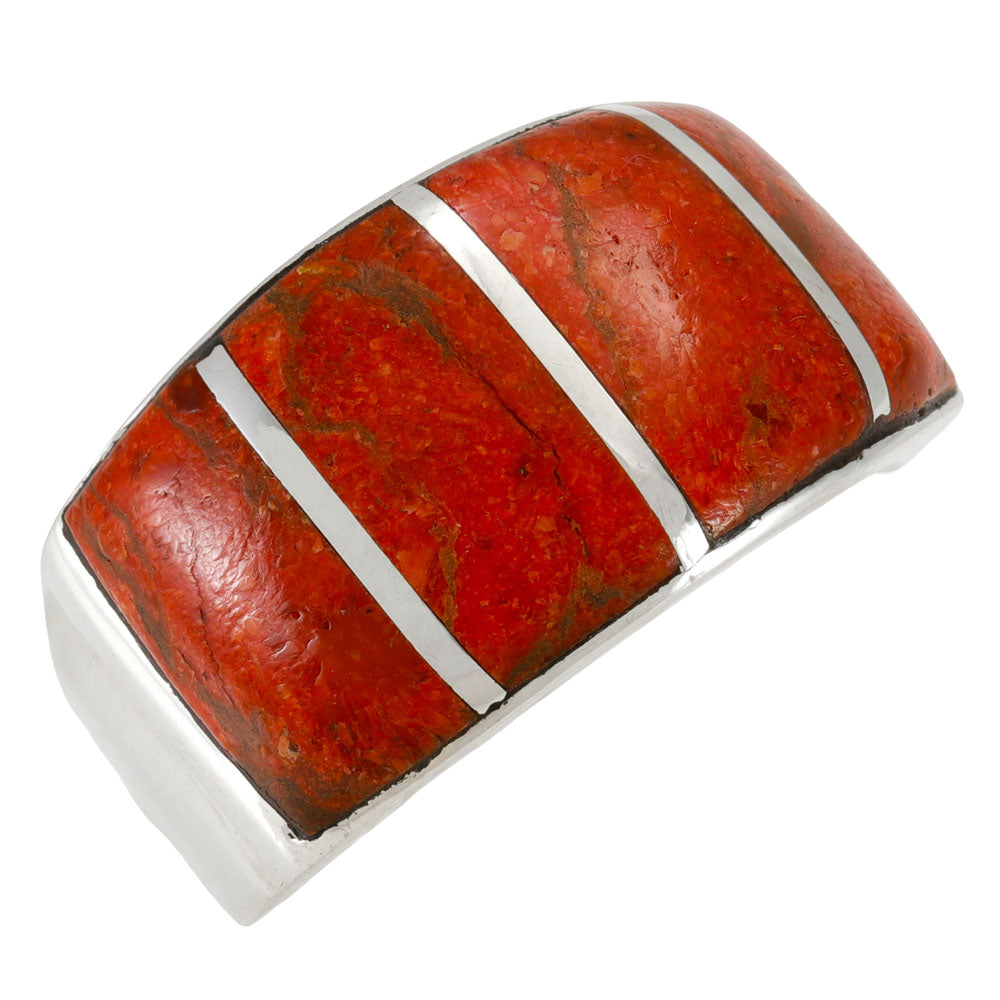 Coral Ring Sterling Silver R2587-C74