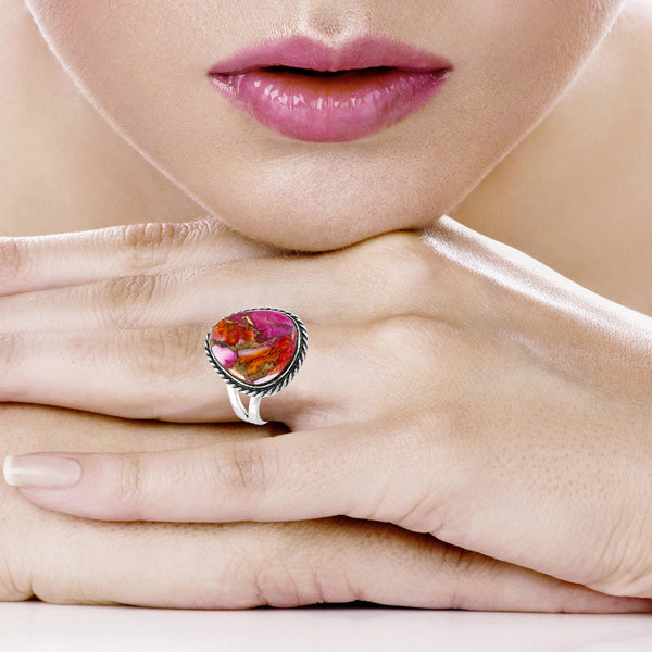 Plum Spiny Ring Sterling Silver R2588-C92