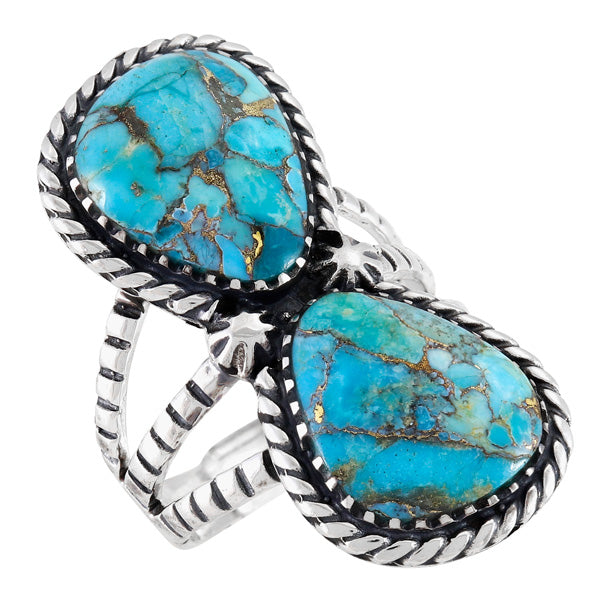 Matrix Turquoise Ring Sterling Silver R2599-C84