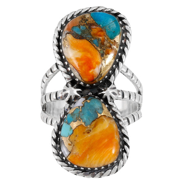 Spiny Turquoise Ring Sterling Silver R2599-C89