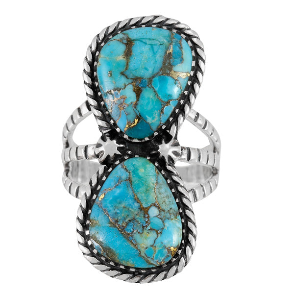 Matrix Turquoise Ring Sterling Silver R2599-C84