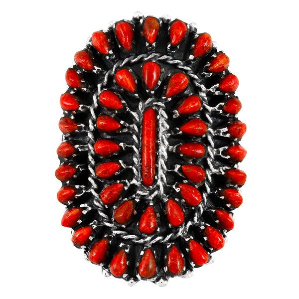Coral Ring Sterling Silver R2606-C74