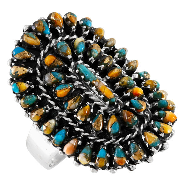 Spiny Turquoise Ring Sterling Silver R2606-C89