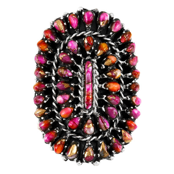 Plum Spiny Ring Sterling Silver R2606-C92