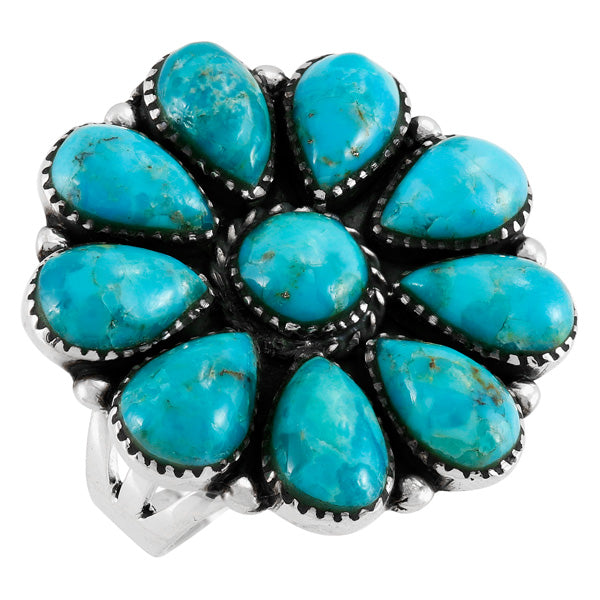 Turquoise Ring Sterling Silver R2612-C75