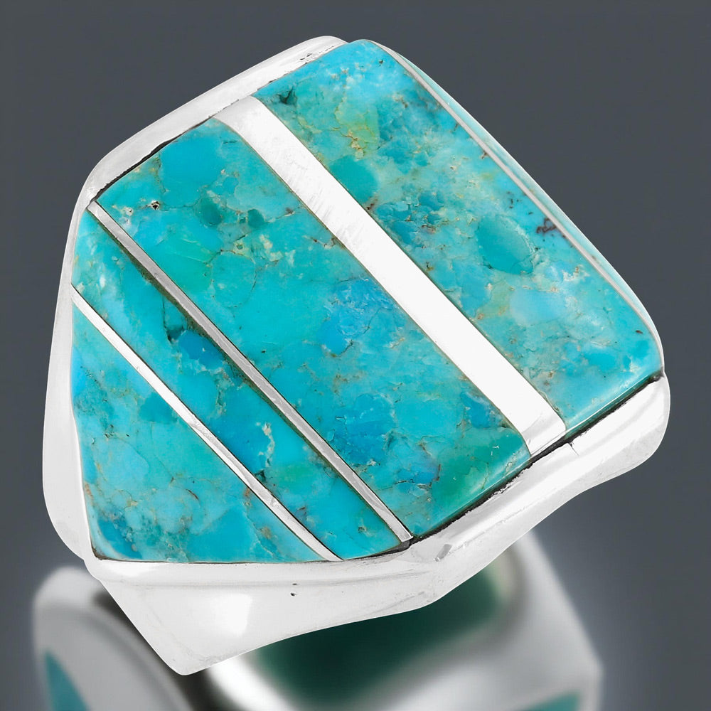 Turquoise Ring Sterling Silver R2613-C05