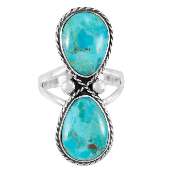 Turquoise Ring Sterling Silver R2621-C75