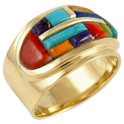 Multi Gemstone Ring GoldBrass™ R2292-GB-C51