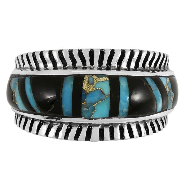 Multi Gem Ring Sterling Silver R2267-C49 (Unisex, Sizes 6-14)