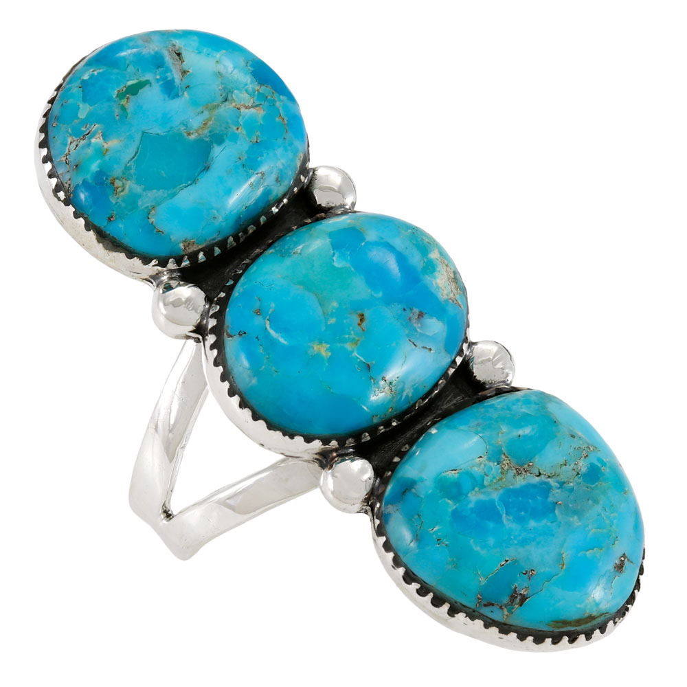 Turquoise Ring Sterling Silver R2665-C75