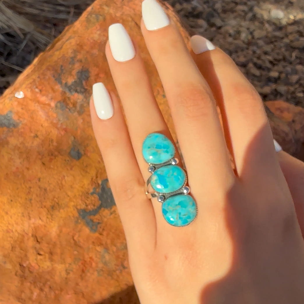 Turquoise Ring Sterling Silver R2665-C75