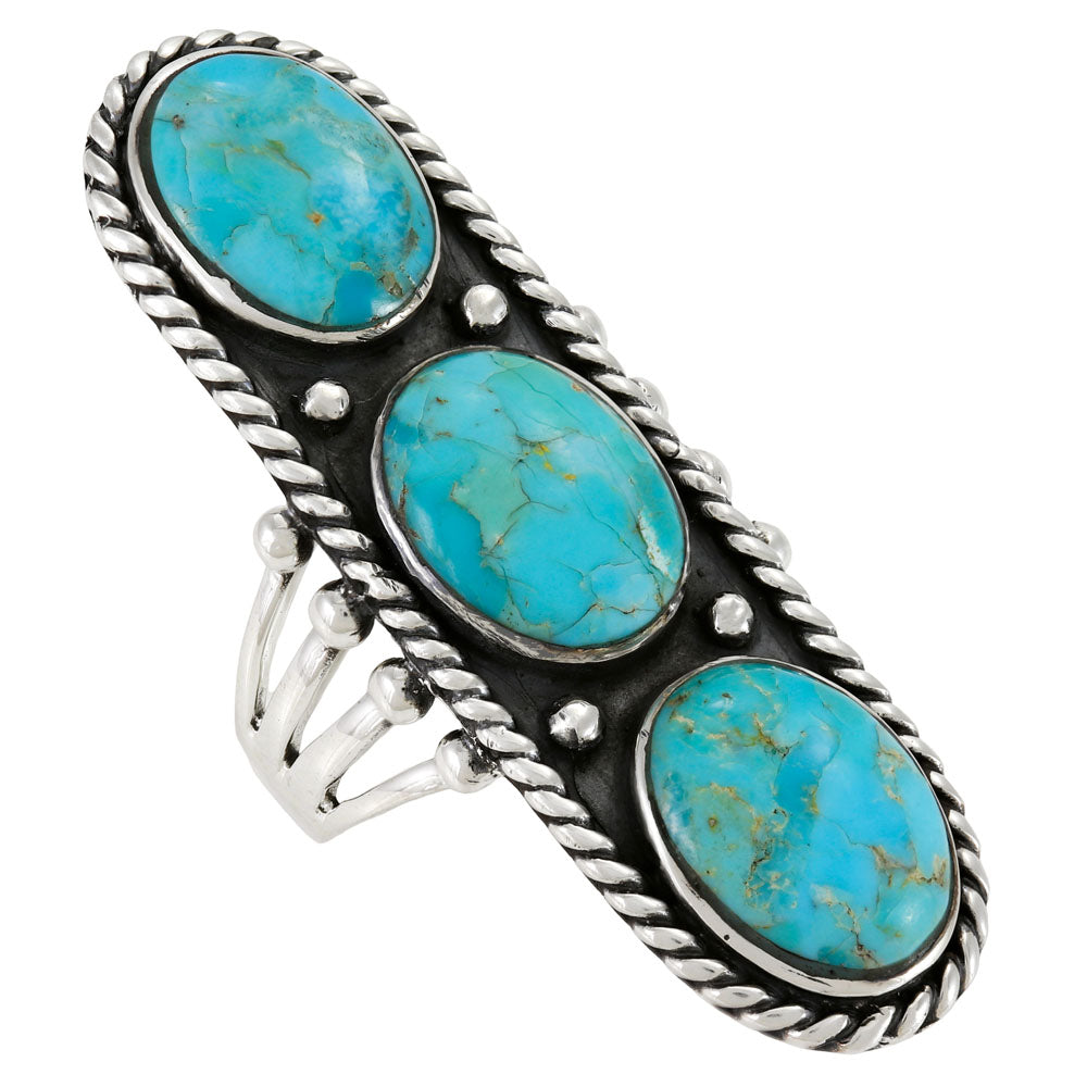 Turquoise Ring Sterling Silver R2669-C75