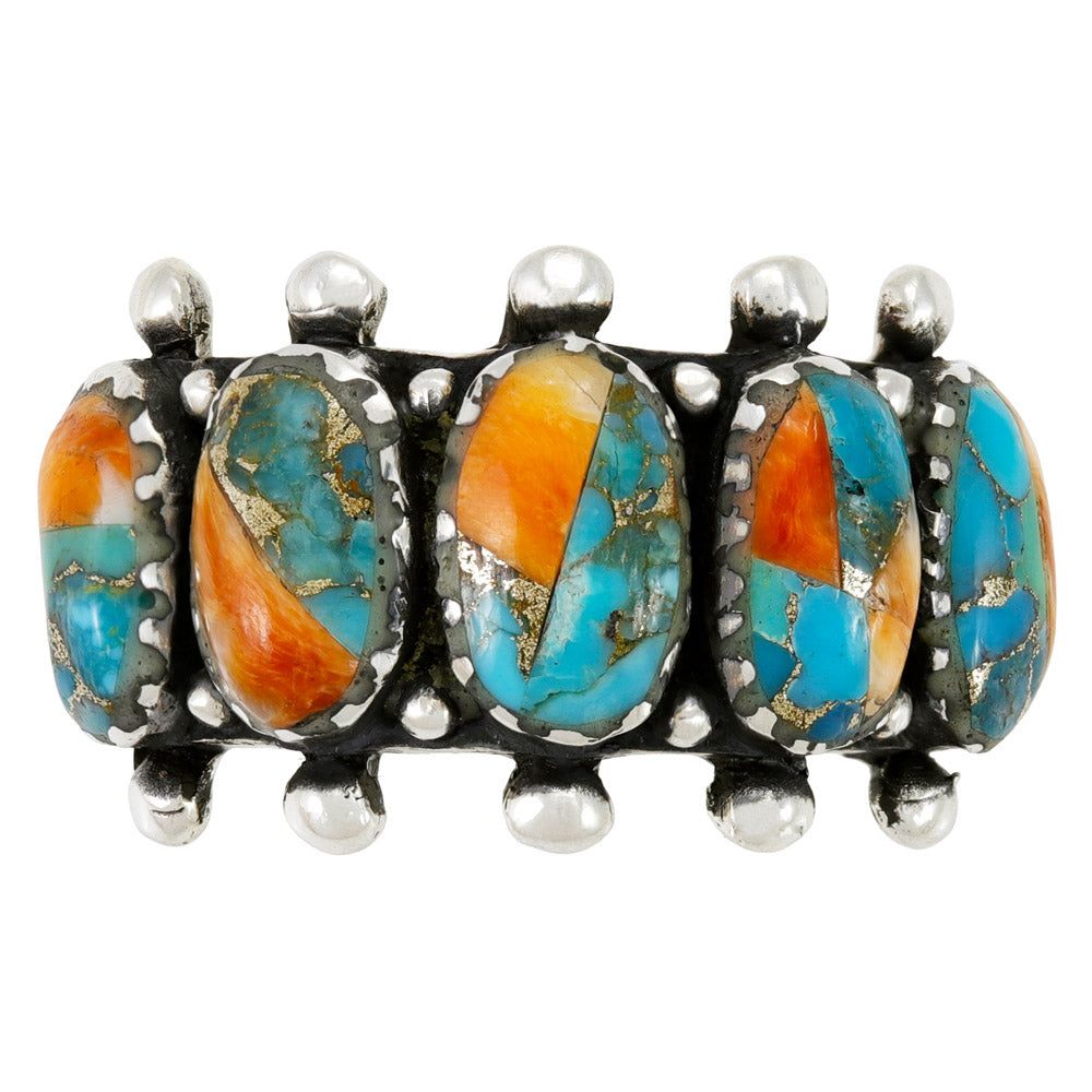 Spiny Turquoise Ring Sterling Silver R2672-C89