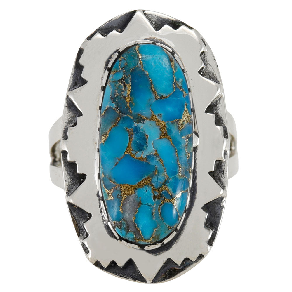 Matrix Turquoise Ring Sterling Silver R2673-C84