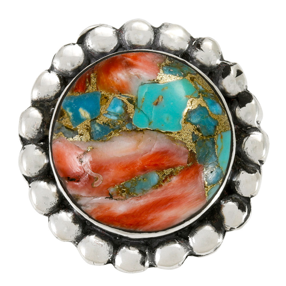 Spiny Turquoise Ring Sterling Silver R2676-C89