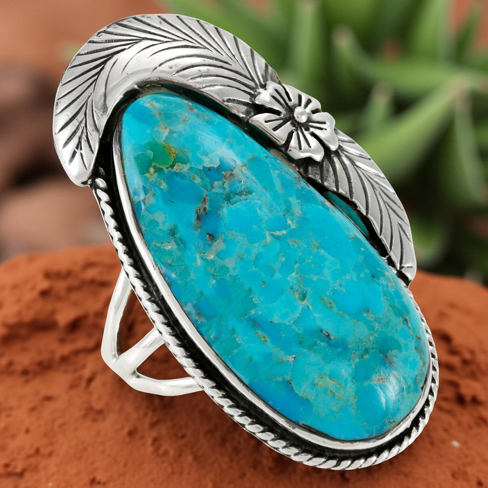 Turquoise Ring Sterling Silver R2680-C75