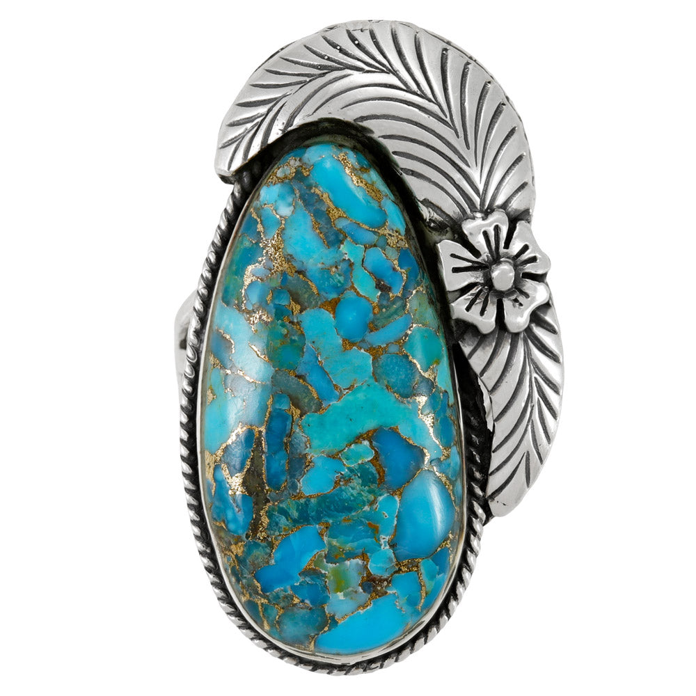 Matrix Turquoise Ring Sterling Silver R2680-C84