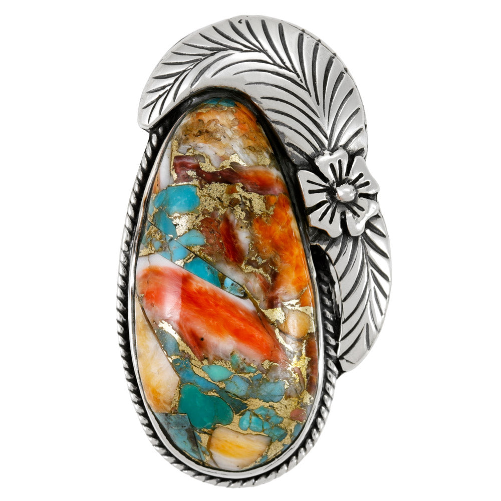Spiny Turquoise Ring Sterling Silver R2680-C89