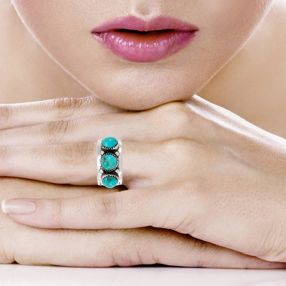 Turquoise Ring Sterling Silver R2681-C75