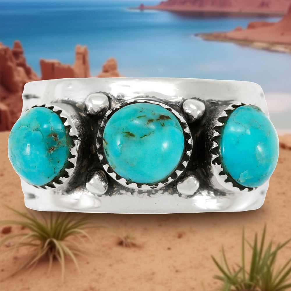Turquoise Ring Sterling Silver R2681-C75