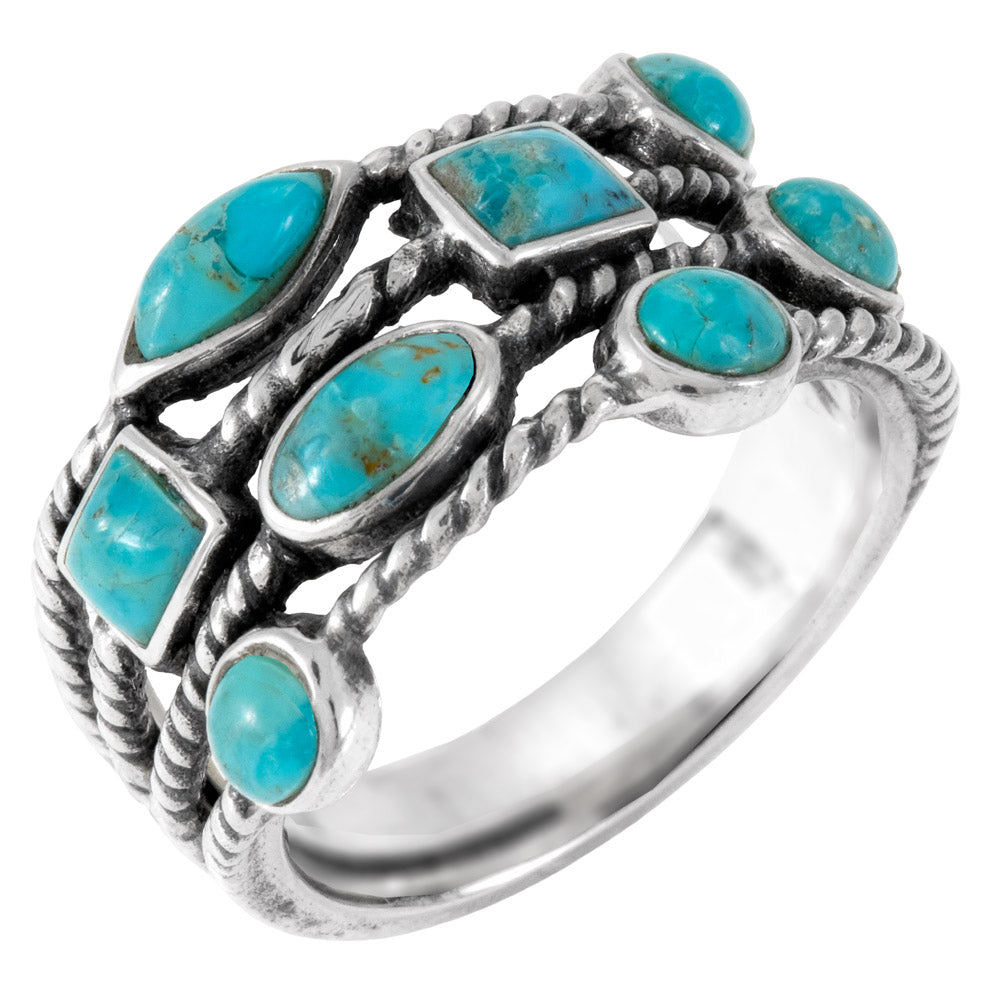 Turquoise Ring Sterling Silver R2683-C75