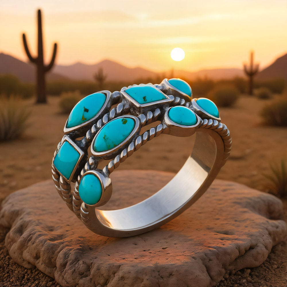 Turquoise Ring Sterling Silver R2683-C75