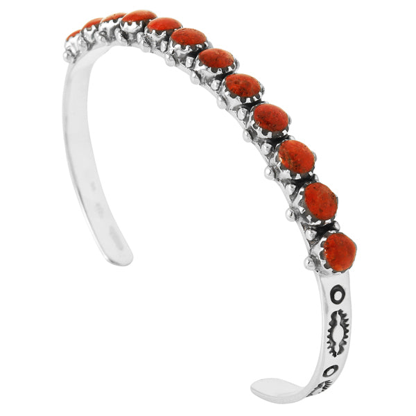 Coral Bracelet Sterling Silver B5426-C74
