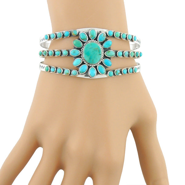 Turquoise Bracelet Sterling Silver B5499-C75