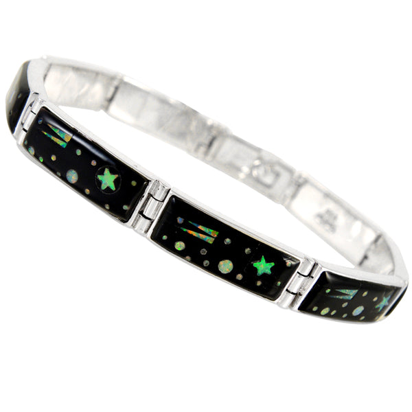 Shooting Stars Link Bracelet Sterling Silver B5518-C27