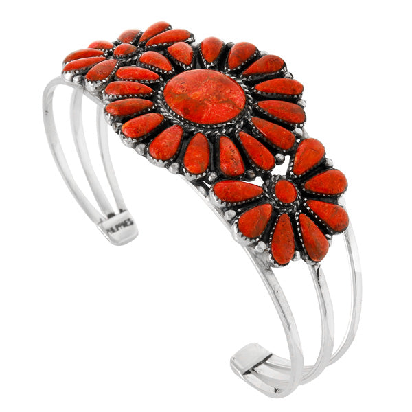 Coral Bracelet Sterling Silver B5523-C74