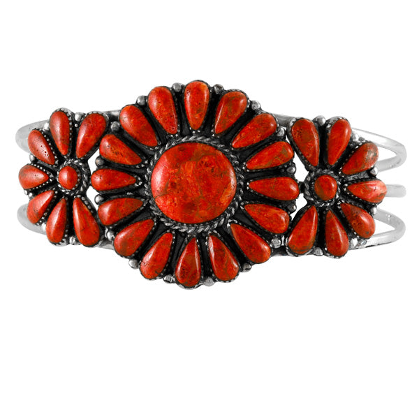 Coral Bracelet Sterling Silver B5523-C74