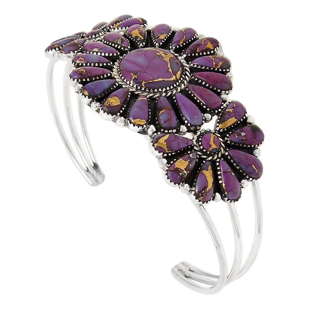 Purple Turquoise Bracelet Sterling Silver B5523-C77