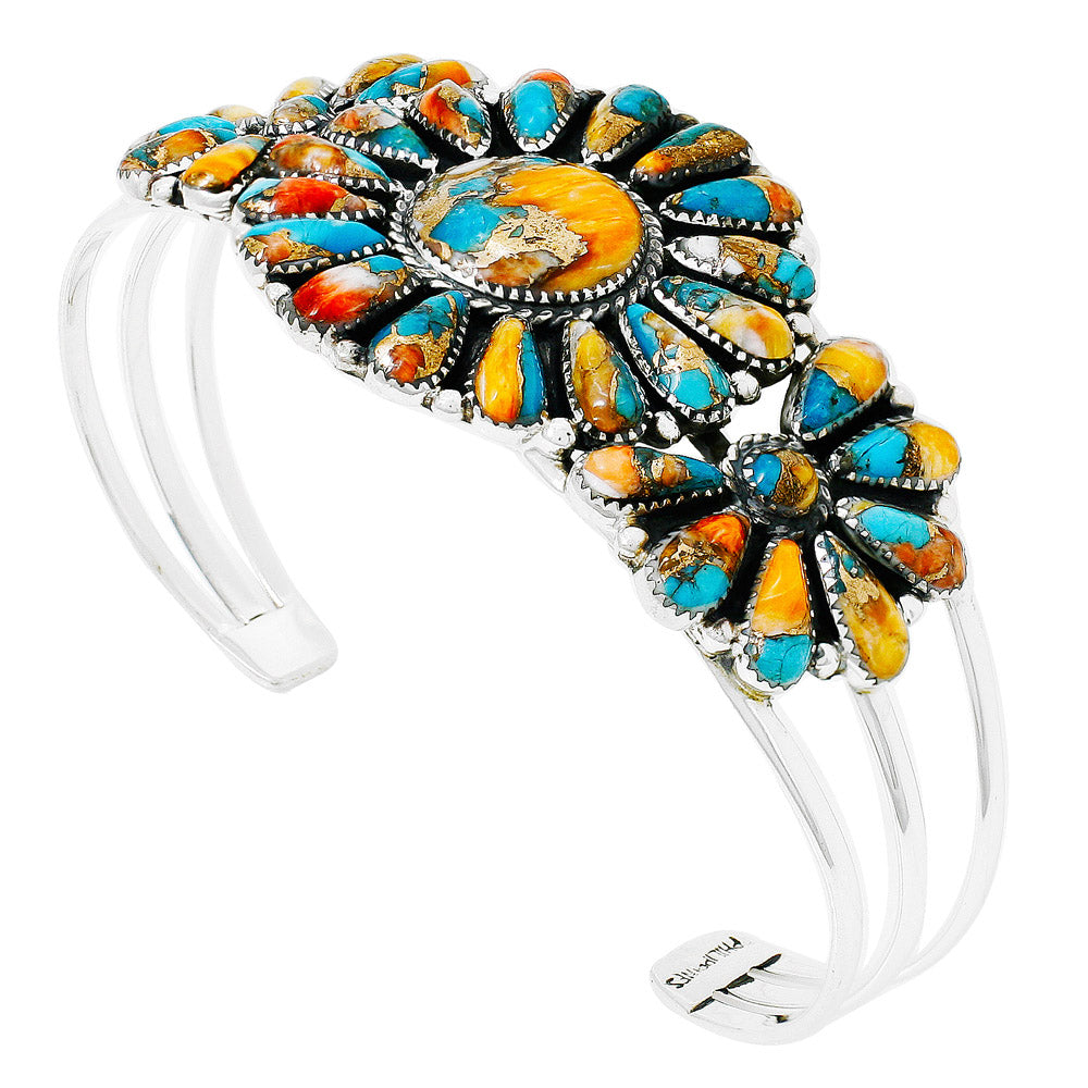 Spiny Turquoise Bracelet Sterling Silver B5523-C89
