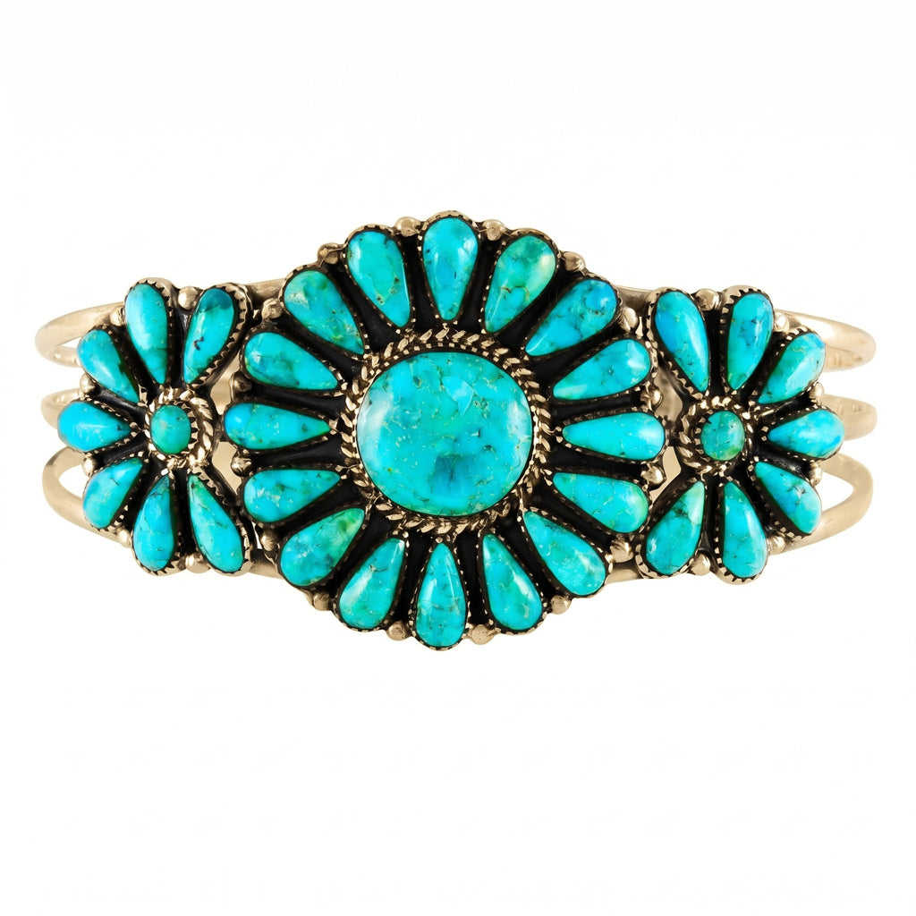 Turquoise Bracelet GoldCopper B5523-GB-C75