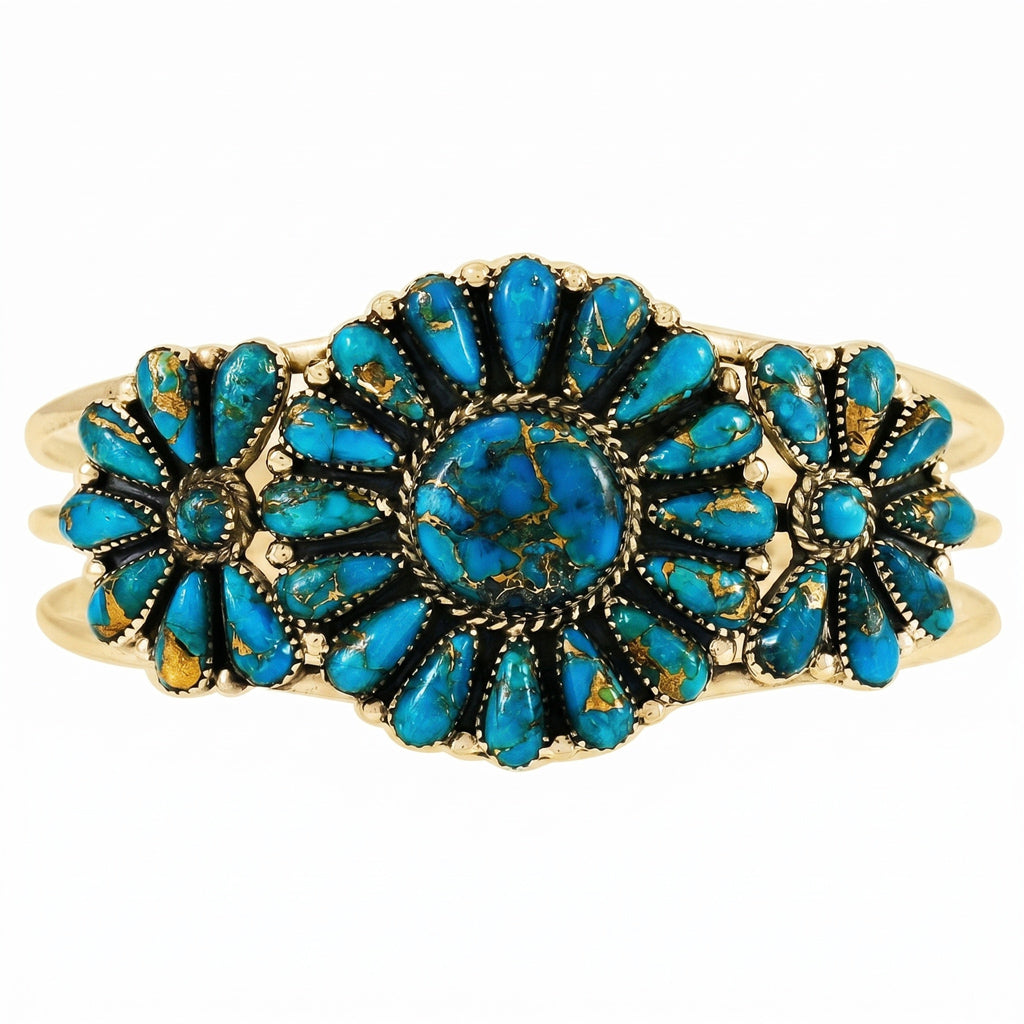Matrix Turquoise Bracelet GoldCopper B5523-GB-C84