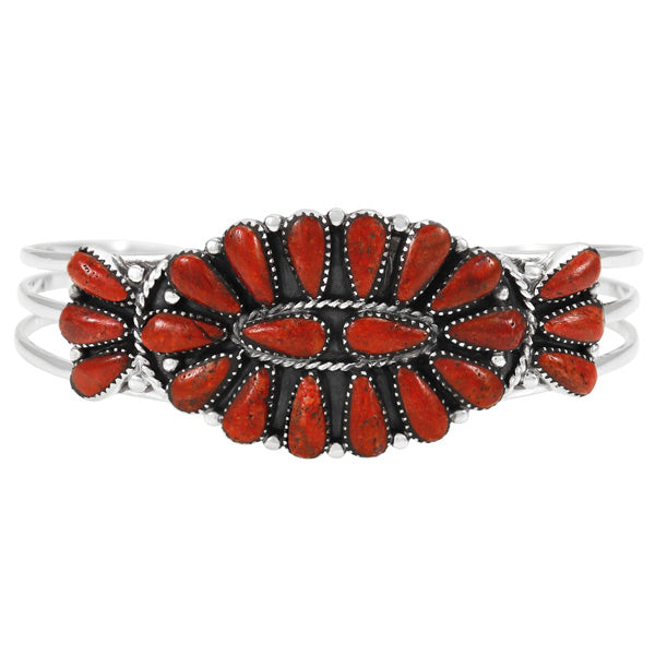 Coral Bracelet Sterling Silver B5524-C74