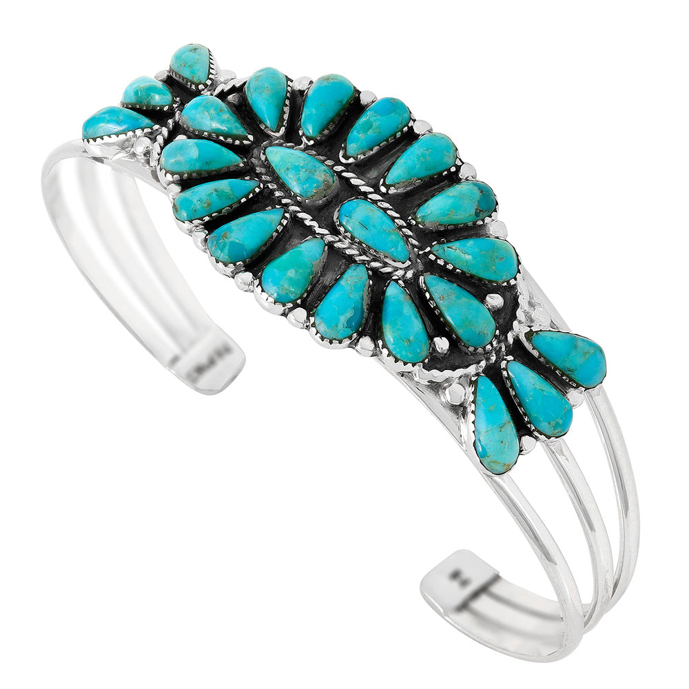 Turquoise Bracelet Sterling Silver B5524-C75