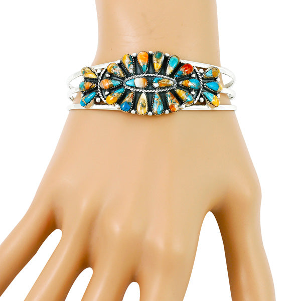 Spiny Turquoise Bracelet Sterling Silver B5524-C89