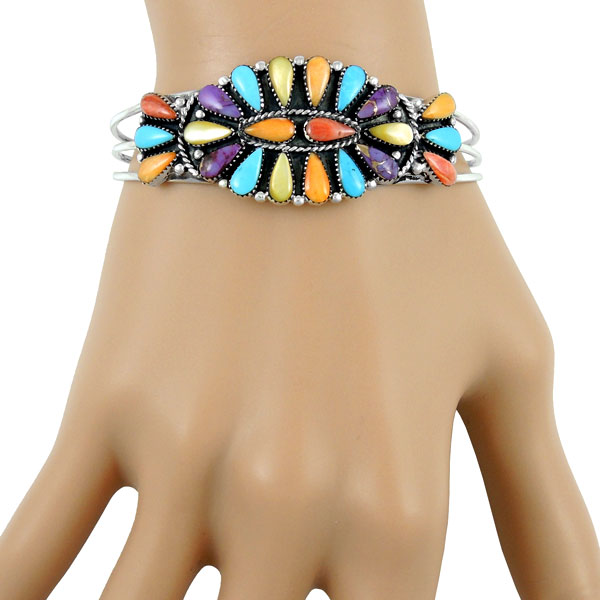 Multicolor Bracelet Sterling Silver B5524-C71