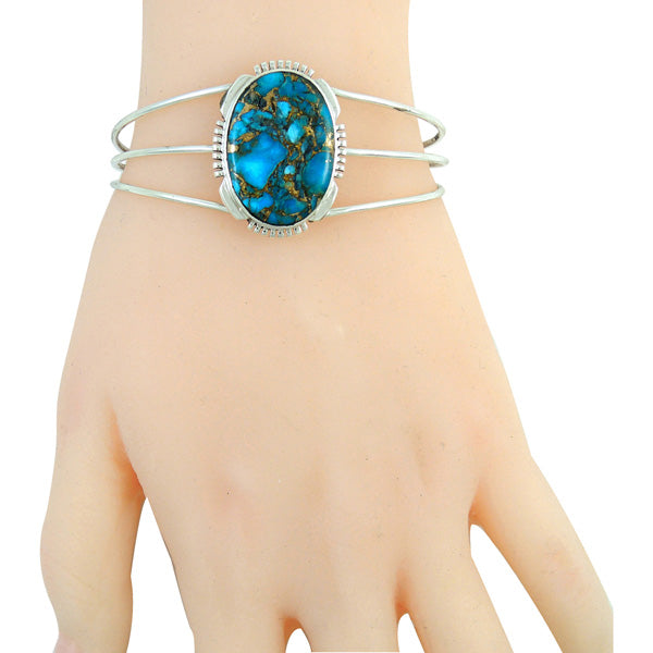 Matrix Turquoise Bracelet Sterling Silver B5531-C84