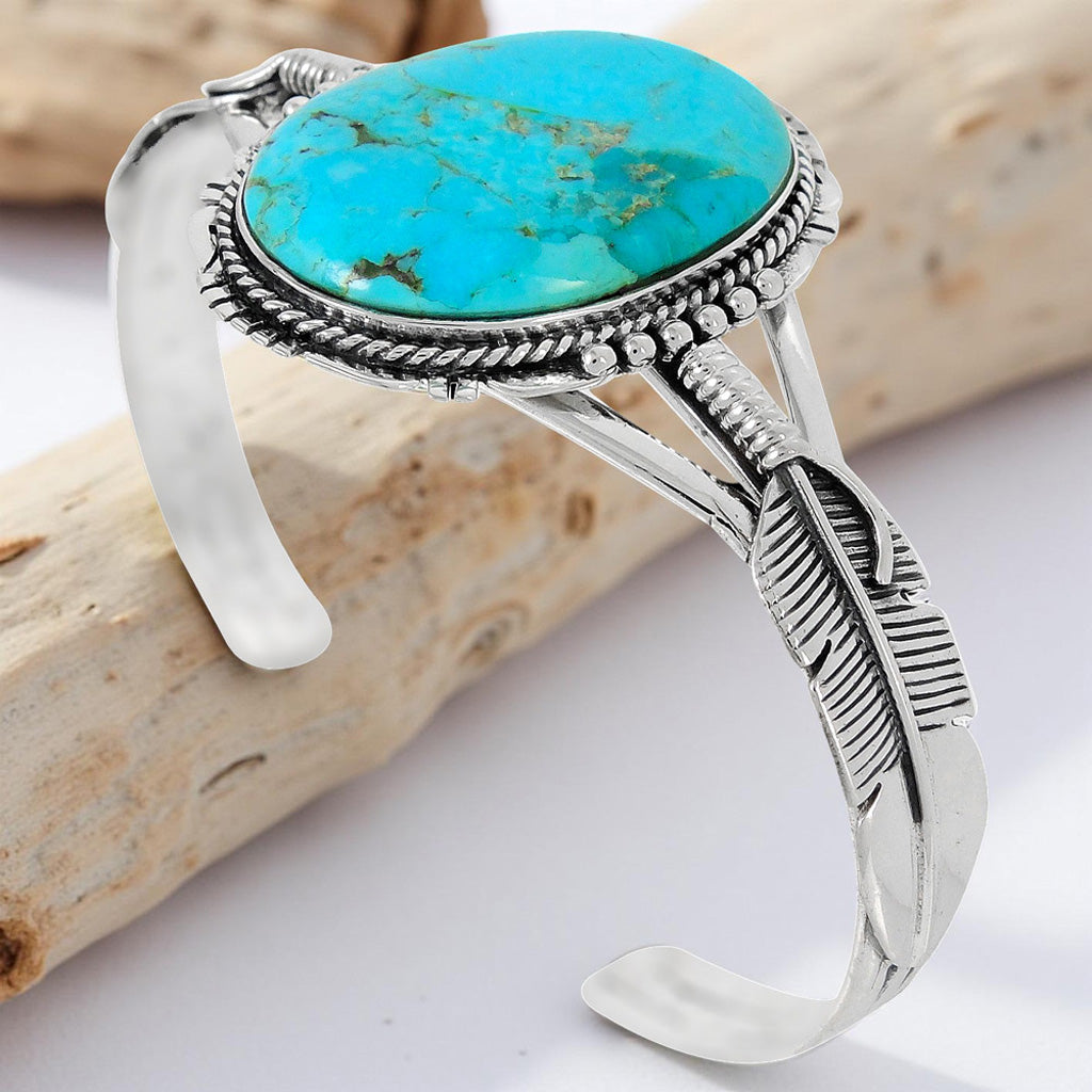 FINAL CLEARANCE - Turquoise Bracelet SilveryCopper™ B5550-SB-C75