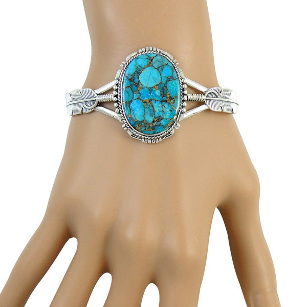 Matrix Turquoise Bracelet Sterling Silver B5550-C84