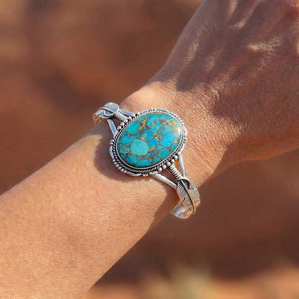 Matrix Turquoise Bracelet Sterling Silver B5550-C84