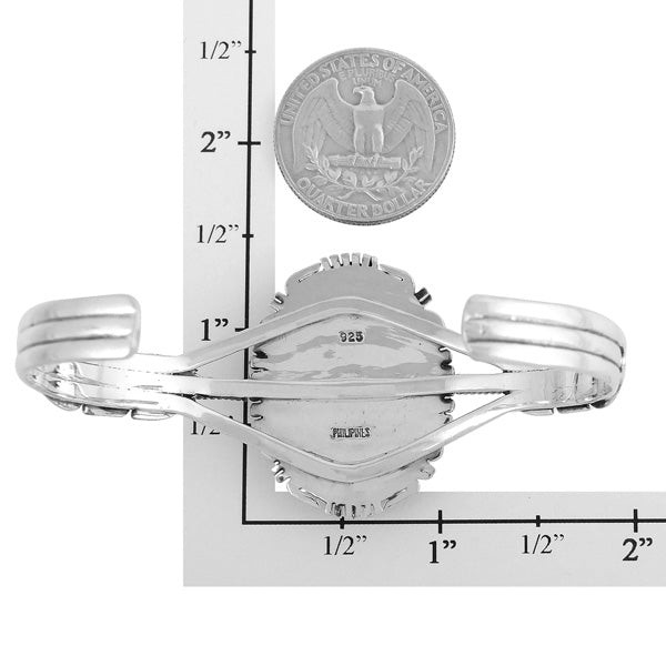 Howlite Feather Bracelet Sterling Silver B5550-C103