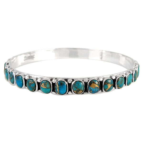 Matrix Turquoise Bangle Bracelet Sterling Silver B5551B-C84