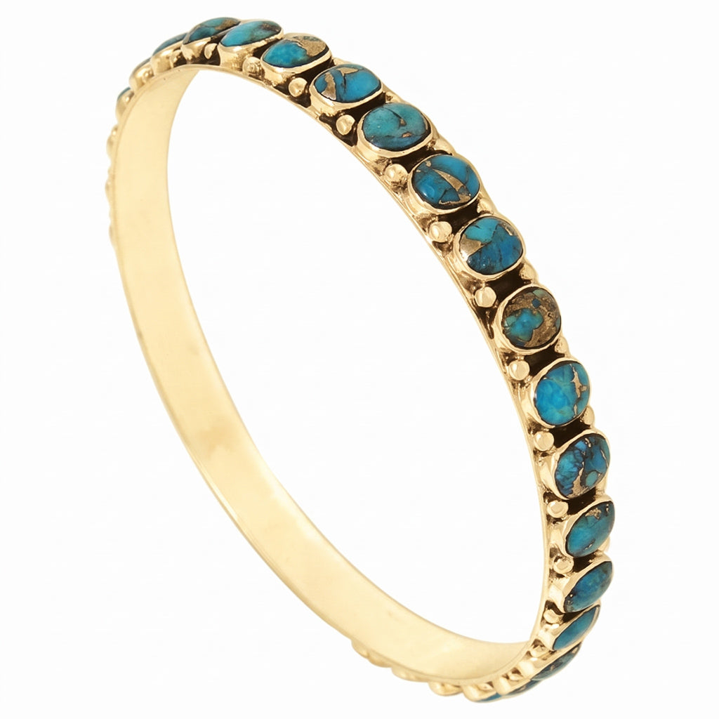 Matrix Turquoise Bracelet GoldCopper B5551-GB-C84
