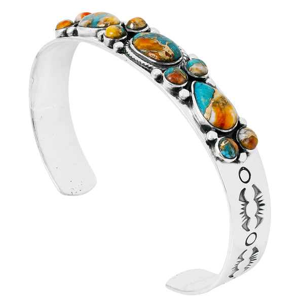 Spiny Turquoise Bracelet Sterling Silver B5552-C89