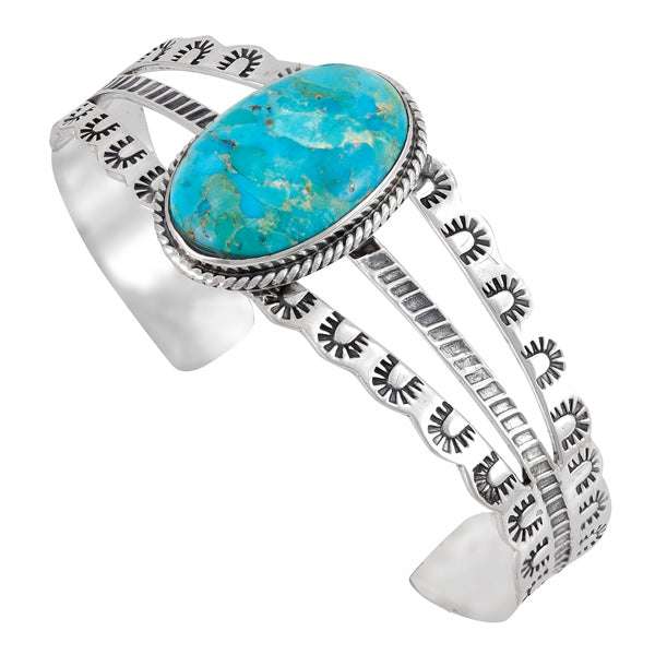 Turquoise Bracelet Sterling Silver B5554-C75